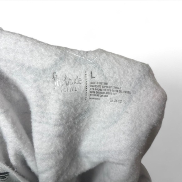 Flirtitude Active Marble Print Sweatshirt Large Black White V-Neck Back - Picture 6 of 6